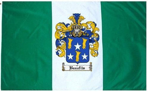 Beaufils family crest coat of arms flag