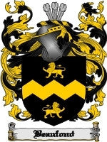 Beaufond coat of arms family crest download
