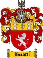 Becatti coat of arms family crest download