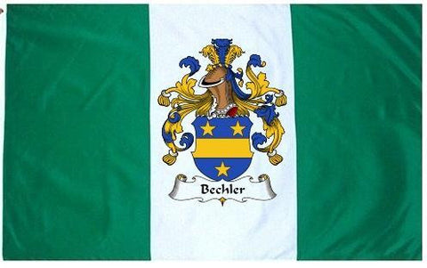Bechler family crest coat of arms flag