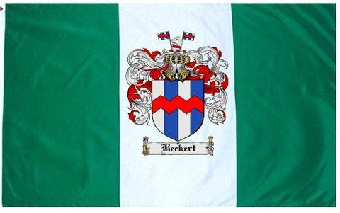 Beckert family crest coat of arms flag