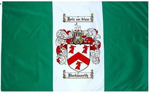Beckworth family crest coat of arms flag