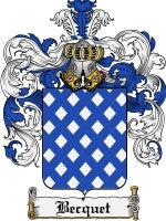 Becquet coat of arms family crest download