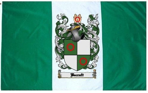 Becraft family crest coat of arms flag