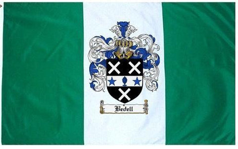 Bedell family crest coat of arms flag