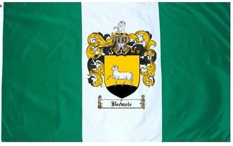 Bedsole family crest coat of arms flag