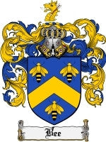 Bee coat of arms family crest download