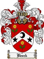 Beeck coat of arms family crest download
