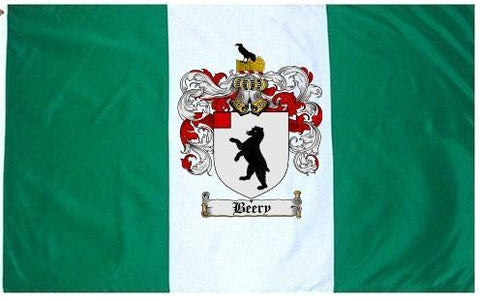 Beery family crest coat of arms flag