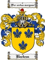 Beetem coat of arms family crest download