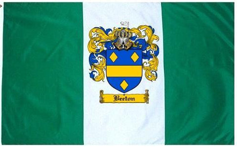 Beeton family crest coat of arms flag