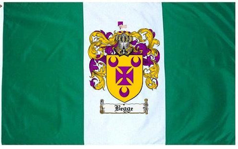 Begge family crest coat of arms flag