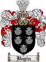 Begin coat of arms family crest download