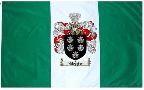 Begin family crest coat of arms flag
