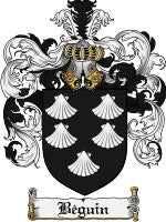 Beguin coat of arms family crest download