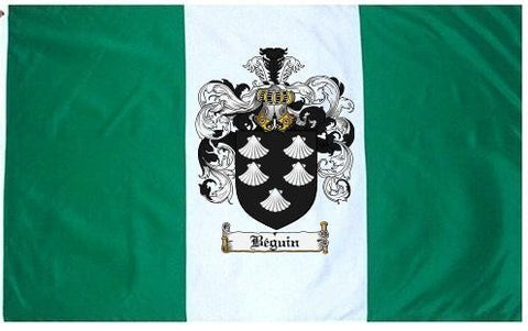 Beguin family crest coat of arms flag