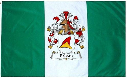 Beham family crest coat of arms flag