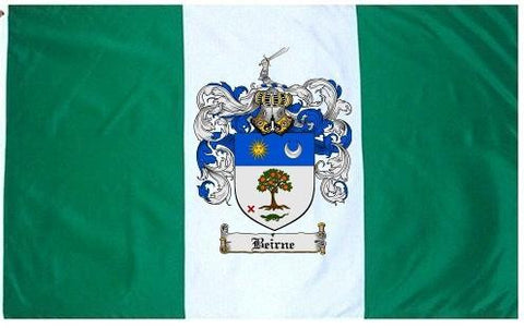 Beirne family crest coat of arms flag