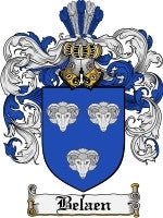 Belaen coat of arms family crest download