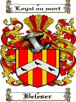Beleser coat of arms family crest download