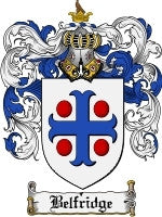 Belfridge coat of arms family crest download