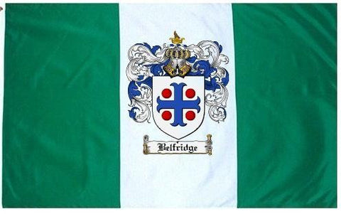 Belfridge family crest coat of arms flag