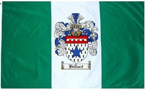Belfurd family crest coat of arms flag