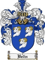 Belin coat of arms family crest download