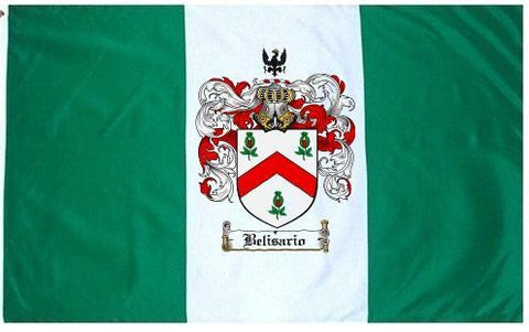 Belisario family crest coat of arms flag