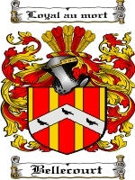 Bellecourt coat of arms family crest download