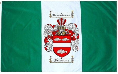 Bellemore family crest coat of arms flag
