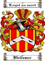 Belleser coat of arms family crest download