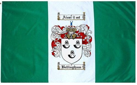 Bellingham family crest coat of arms flag