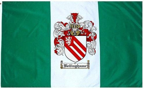 Bellinghame family crest coat of arms flag