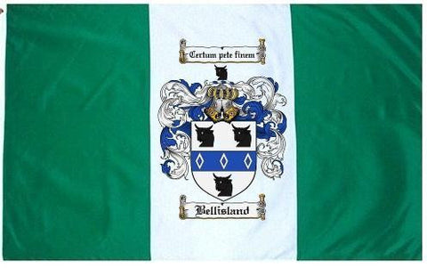 Bellisland family crest coat of arms flag