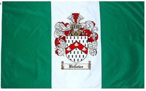 Bellowe family crest coat of arms flag
