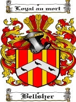 Bellsher coat of arms family crest download