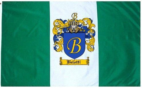 Belotti family crest coat of arms flag