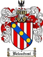 Belvedresi coat of arms family crest download