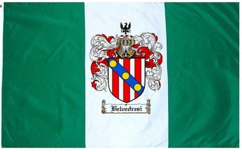 Belvedresi family crest coat of arms flag