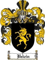 Belvin coat of arms family crest download