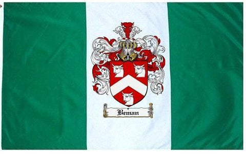 Beman family crest coat of arms flag
