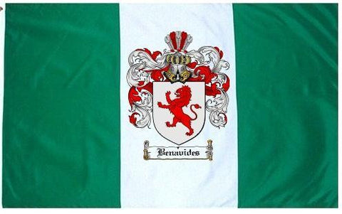 Benavides family crest coat of arms flag