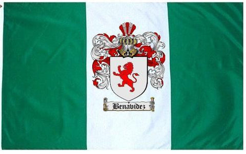 Benavidez family crest coat of arms flag