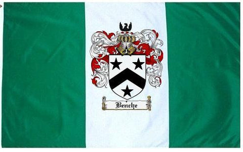 Benche family crest coat of arms flag