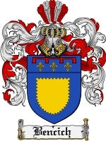 Bencich coat of arms family crest download