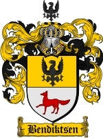 Bendiktsen coat of arms family crest download