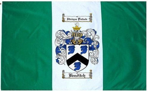 Benditch family crest coat of arms flag