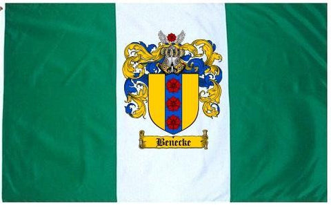 Benecke family crest coat of arms flag