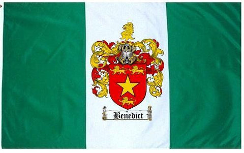 Benedict family crest coat of arms flag